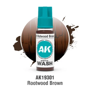 AK Interactive: Rotwood Brown - Acrylic Wash