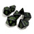 Chessex: 7-Die Set Opaque: Black/Green