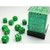Chessex: 12mm 36d6 Opaque: Green/White
