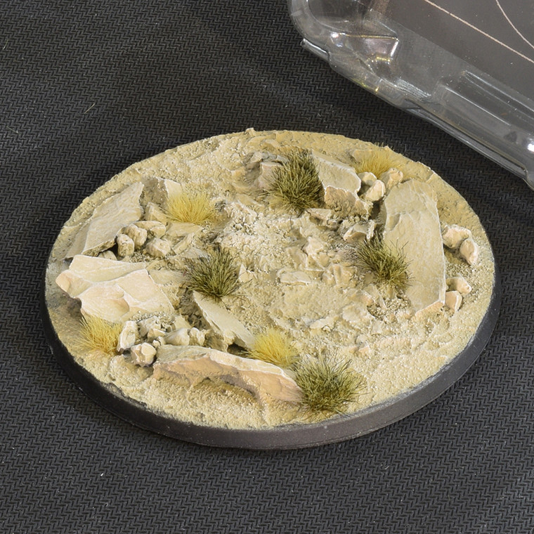 GamersGrass Battle Ready Bases – Badland Bases Round 60mm, 2 Stück, Handbemalt