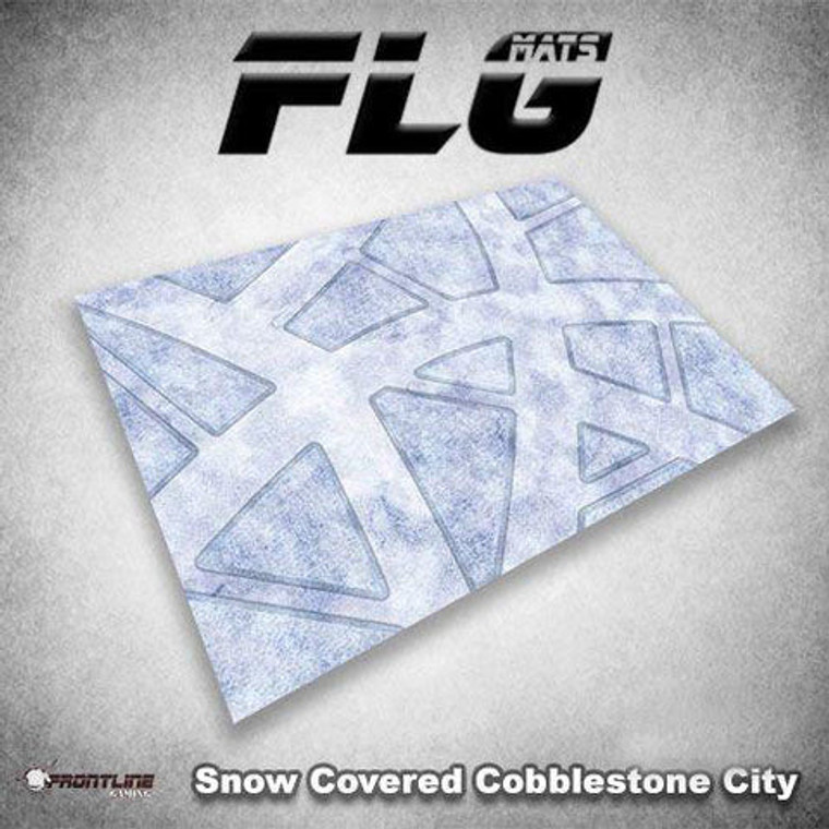 Snow Covered Cobblestone City 44" x 60" Gaming Mat