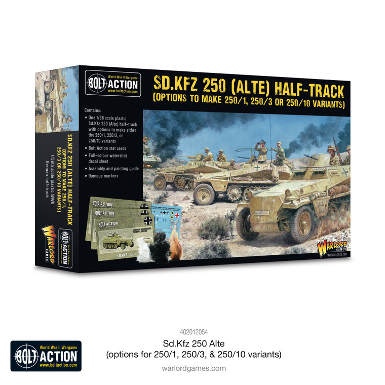 Bolt Action: Sd.Kfz 250 (Alte) Half-Track (Options to make 250/1, 250/3, or 250/10 variants)