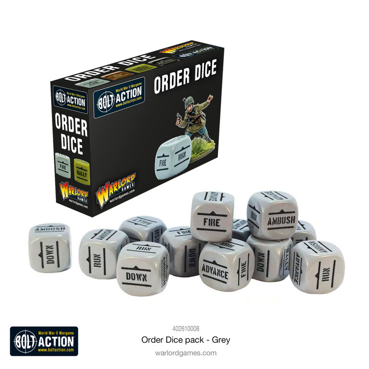 Bolt Action: Orders Dice Pack (Grey)