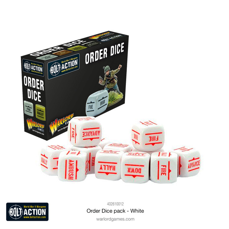 Bolt Action: Orders Dice Pack (White)