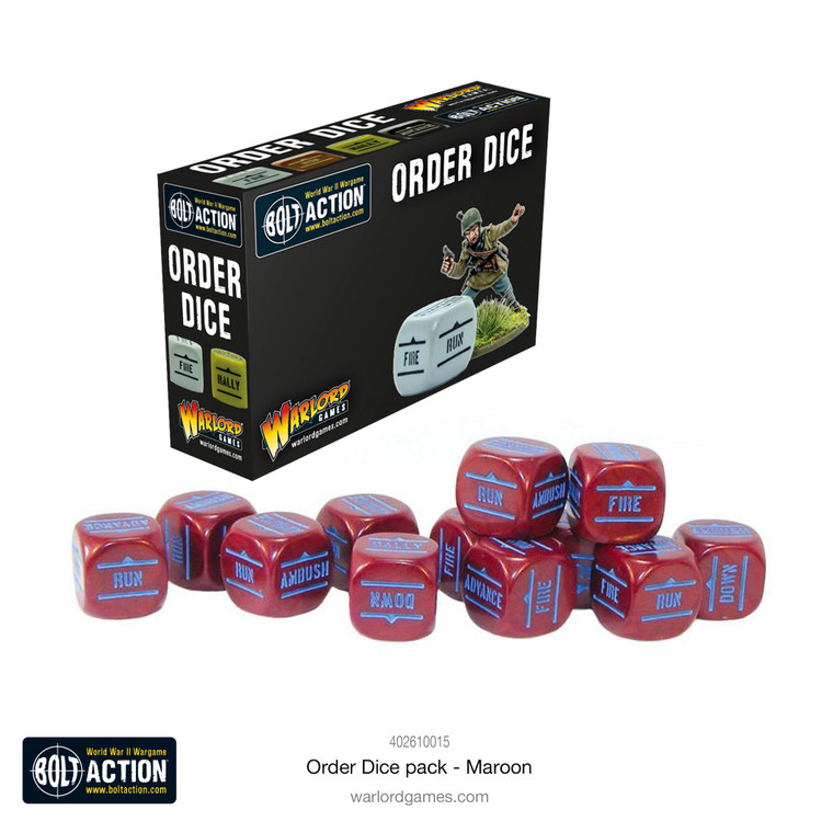 Bolt Action: Orders Dice Pack (Maroon)