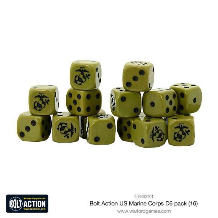 Bolt Action: US Marine Corps D6 Dice Pack