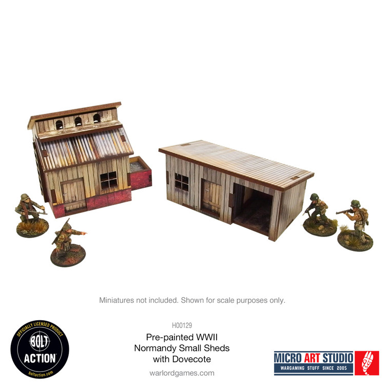 Bolt Action: Small Sheds with Dovecote (Pre-Painted)