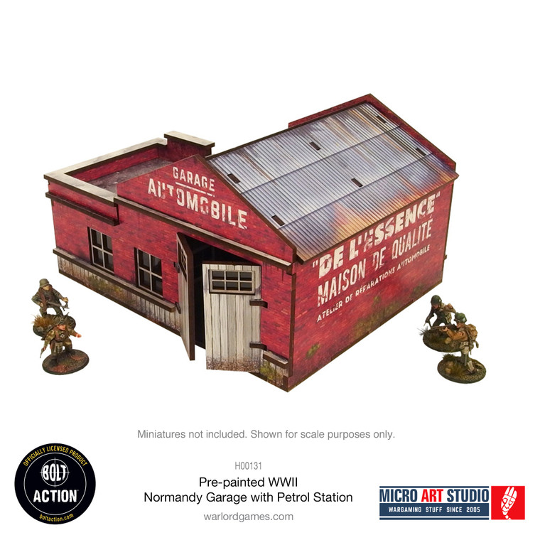 Bolt Action: Normandy Garage with Petrol Station (Pre-Painted)