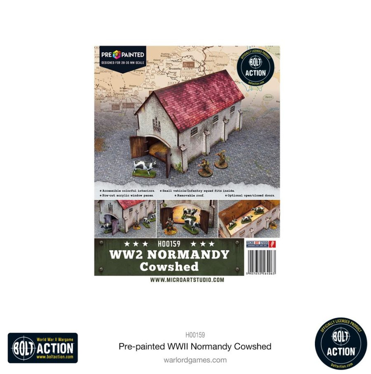 Bolt Action: Pre-Painted WWII Normandy Cowshed