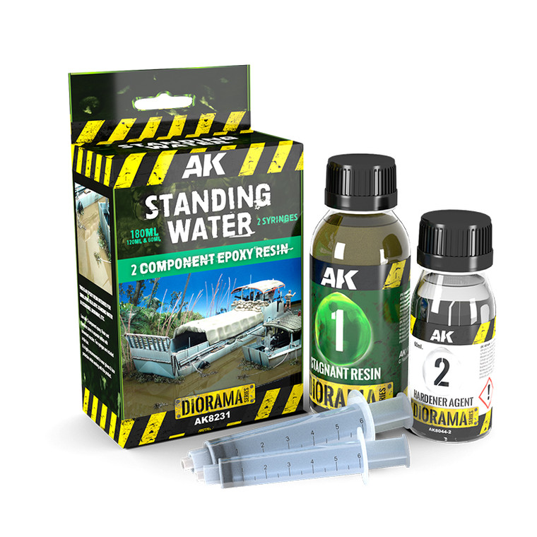 AK Interactive: Resin Standing Water – 2 Components Epoxy Resin 180ml