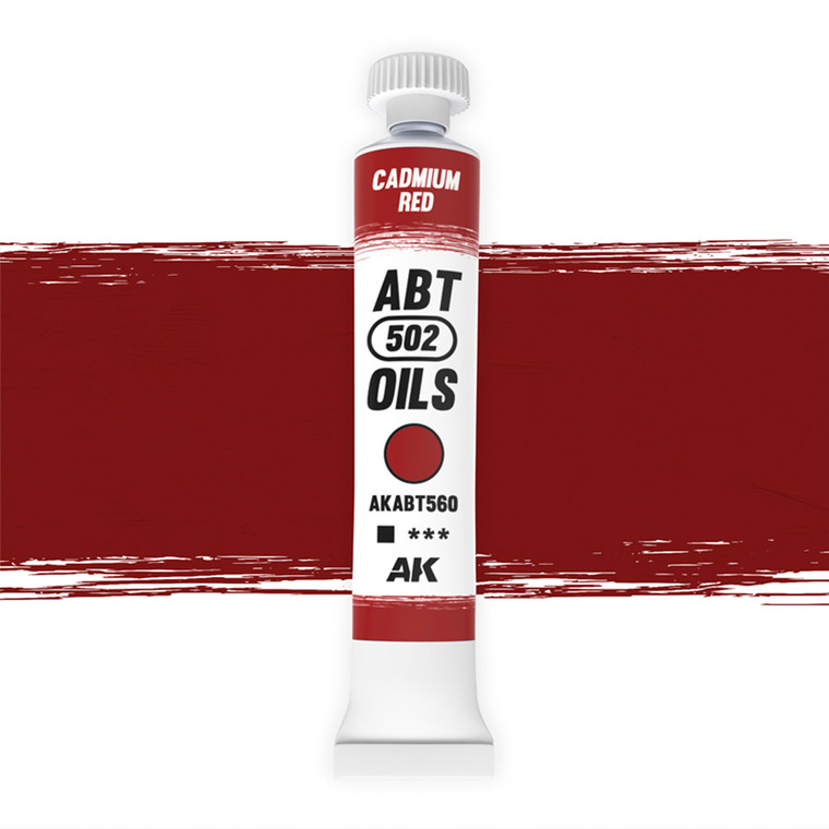 AK Interactive: ABT-502 Oils - Cadmium Red AK Interactive: ABT-502 Oils - Cadmium Red