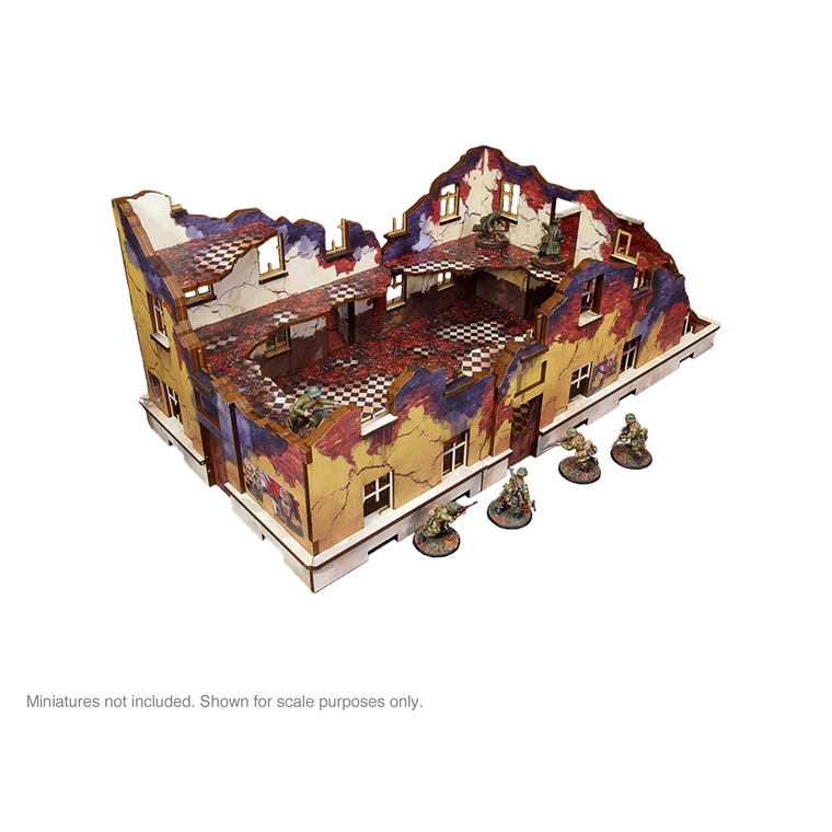 Bolt Action -  Pre-Painted WW2 Ostfront Stalingrad School Left (with balcony)