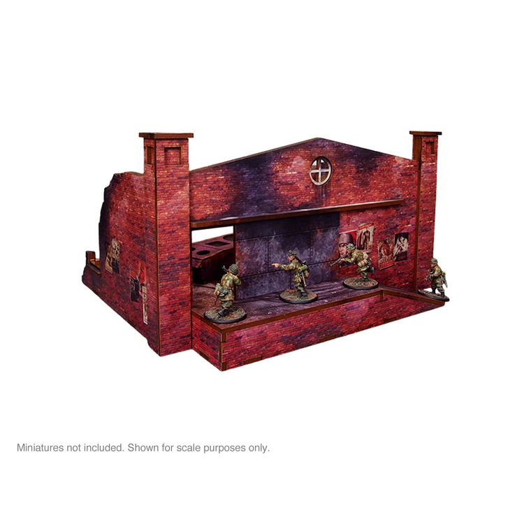 Bolt Action - Pre-Painted WW2 Ostfront Stalingrad Factory Back (with ramp)