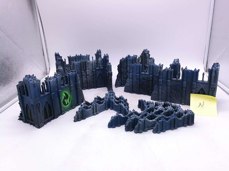 1 x 40K Ruins Lot (N, painted blue/green)