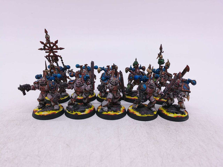 10 x Khorne Berzerkers (painted, oop)