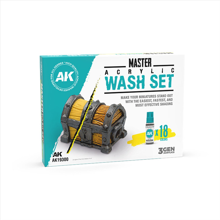 AK Interactive: Full Range Master Acrylic Wash Set
