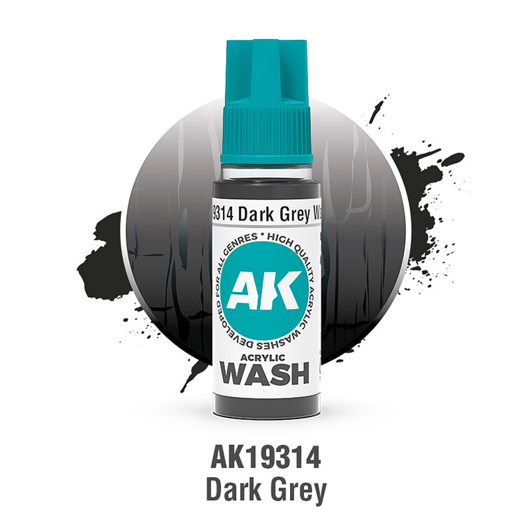 AK Interactive: Dark Grey Acrylic Wash