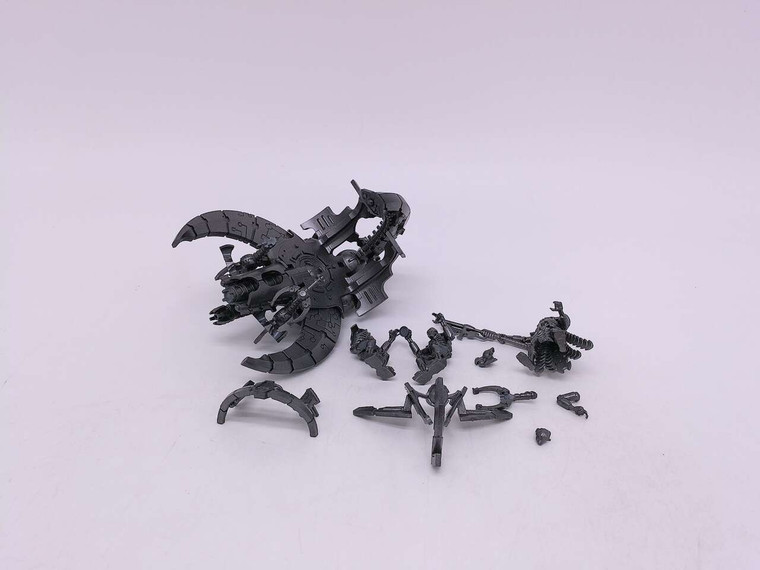 1 x Necron Catacomb Command Barge (partially assembled, silver)