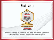 Siskiyou Corporation Named TOP 10 Motion Control Solution Provider