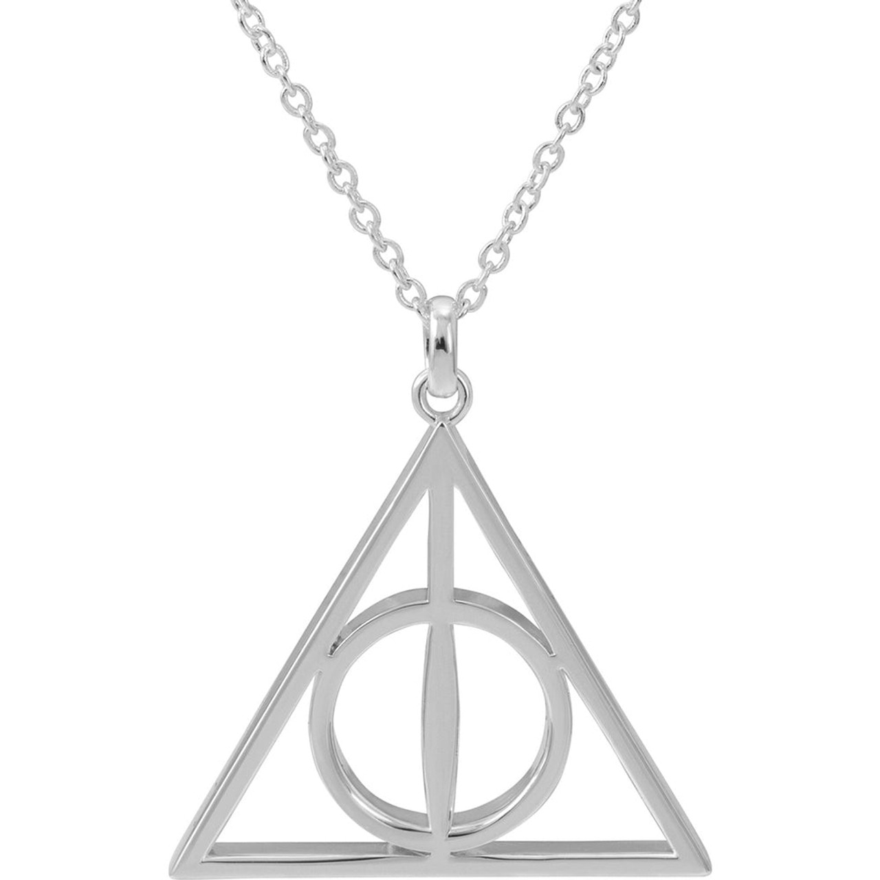 KalematStore 24K Gold Plated & Silver Deathly Hallows Pendant and Necklace  for Harry Potter Fans in a Red Velvet Pouch (24K Gold Plated) : Amazon.in:  Jewellery