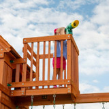 Backyard Discovery Skyfort II Wooden Swing Set 6113-chikili.com