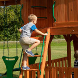 Backyard Discovery Skyfort II Wooden Swing Set 6113-chikili.com