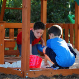 Backyard Discovery Skyfort II Wooden Swing Set 6113-chikili.com