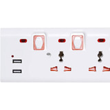 Geepas 3 Way Extension Socket with USB Port GES4094 - Chikili.com