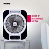 Geepas 12'' Rechargeable Box Fan GF989 - Chikili.com