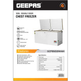 Geepas 550L Double Door Chest Freezer GCF55019WAH - Chikili.com