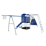 Plum Multiplay Tower And Slide Metal Swing Set - Chikili.com