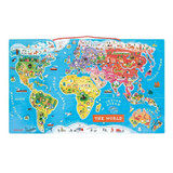 Viga Magnetic World Puzzle + Dry Erase Board-Chikili.com