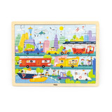 Viga Wooden 48 Pcs Puzzle City Transportation -Chikili.com