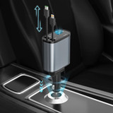 4 in 1 Retractable Fast Car Phone Charger 120W -Chikili.com