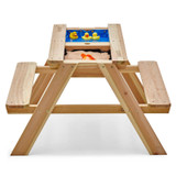 Plum Surfside Wooden Sand & Water Picnic Table-Chikili.com