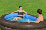 Bestway 7'7" x 70" x 21"/2.31m x 1.78m x 53cm TruPrint Wicker Family Pool