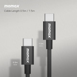 MOMAX ELITE 60W USB-C TO USB-C CABLE 0.5M- Chikili.com