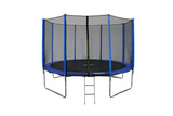 FUNJUMP 12 FT BLUE TRAMPOLINE WITH OUTSIDE SHORT POLE SAFETY NET AND LADDER- Chikili.com FUNJUMP 12 FT BLUE TRAMPOLINE WITH OUTSIDE SHORT POLE SAFETY NET AND LADDER- Chikili.com