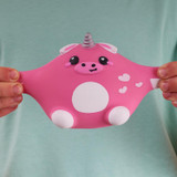 SMOOSHZEES 3.5 "CUTEZEES UNICORN (SCARLET)- Chikili.com