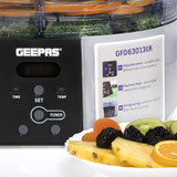 Geepas 520W Digital Food Dehydrator with 5 Large Trays chikili.com