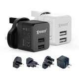 XPower Mini Cube Travel Charger  Black