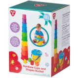 Playgo Rainbow Cups And Shapes Bucket -Chikili.com