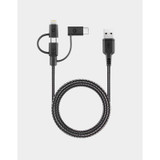 Energea Nylotough 3-In-1 (Micro+Lightning+USB-C) Fast Charge And Sync Cable -Chikili.com