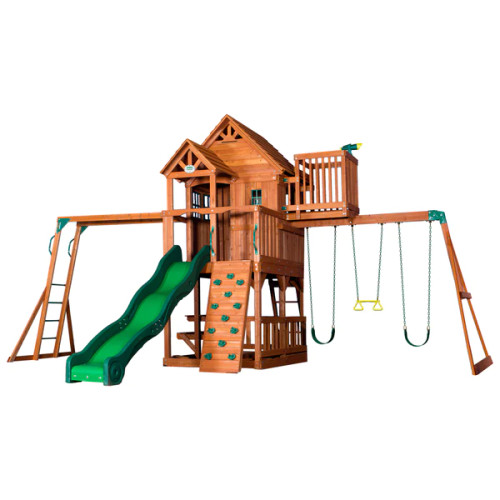 Backyard Discovery Skyfort II Wooden Swing Set 6113-chikili.com