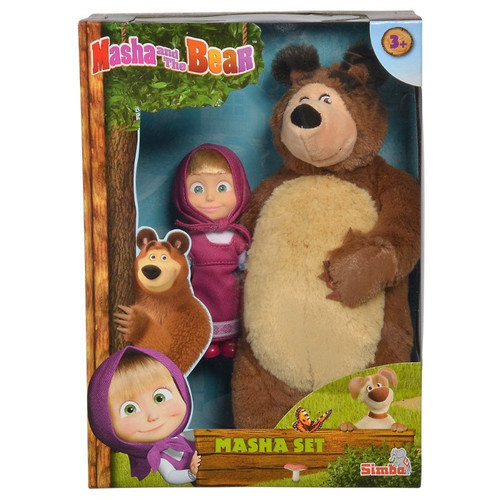 Simba Masha & The Bear Plush Set -Chikili.com