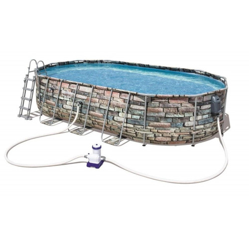 Bestway 56719 Oval Pool Set 6.10m x3.66m x1.22m-Chikili.com