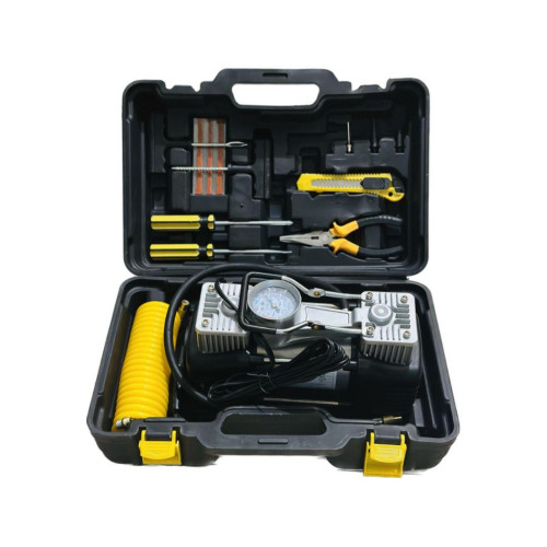 Double Cylinder Air Compressor With Tool Set  -Chikili.com