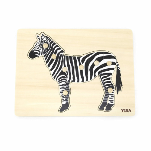 Viga Montessori Puzzle Zebra-Chikili.com