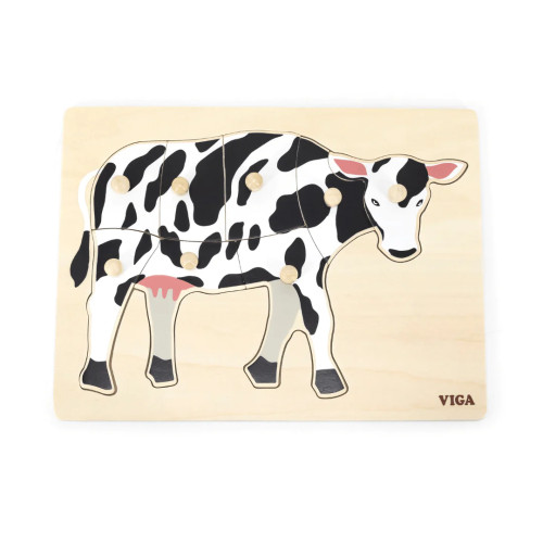 Viga Montessori Puzzle Cow - Chikili.com