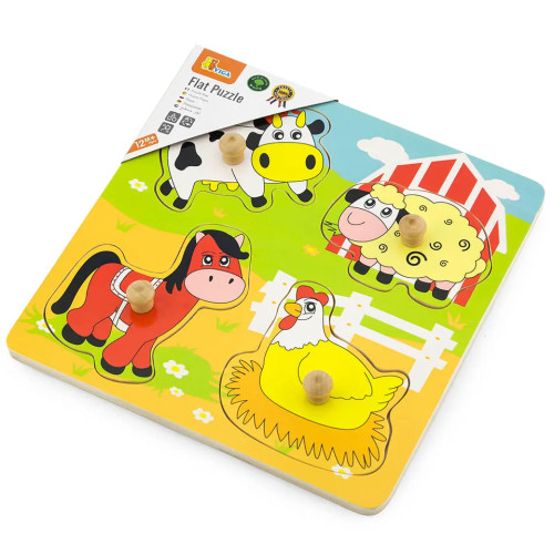 Viga Flat Puzzle Farm Animals -Chikili.com